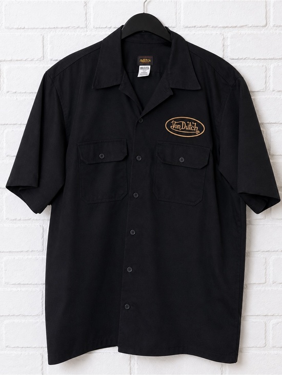 Von Dutch Other - Von Dutch Vintage Mechanic Work Shirt Black Large Kustommade USA